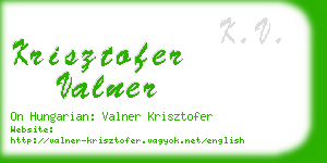 krisztofer valner business card